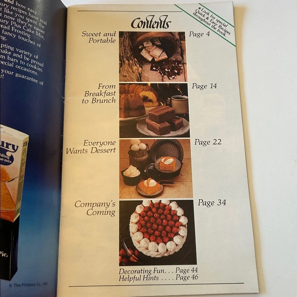 Vintage Pillsbury Sweet Success Cookbook dessert cooking booklet 1980
